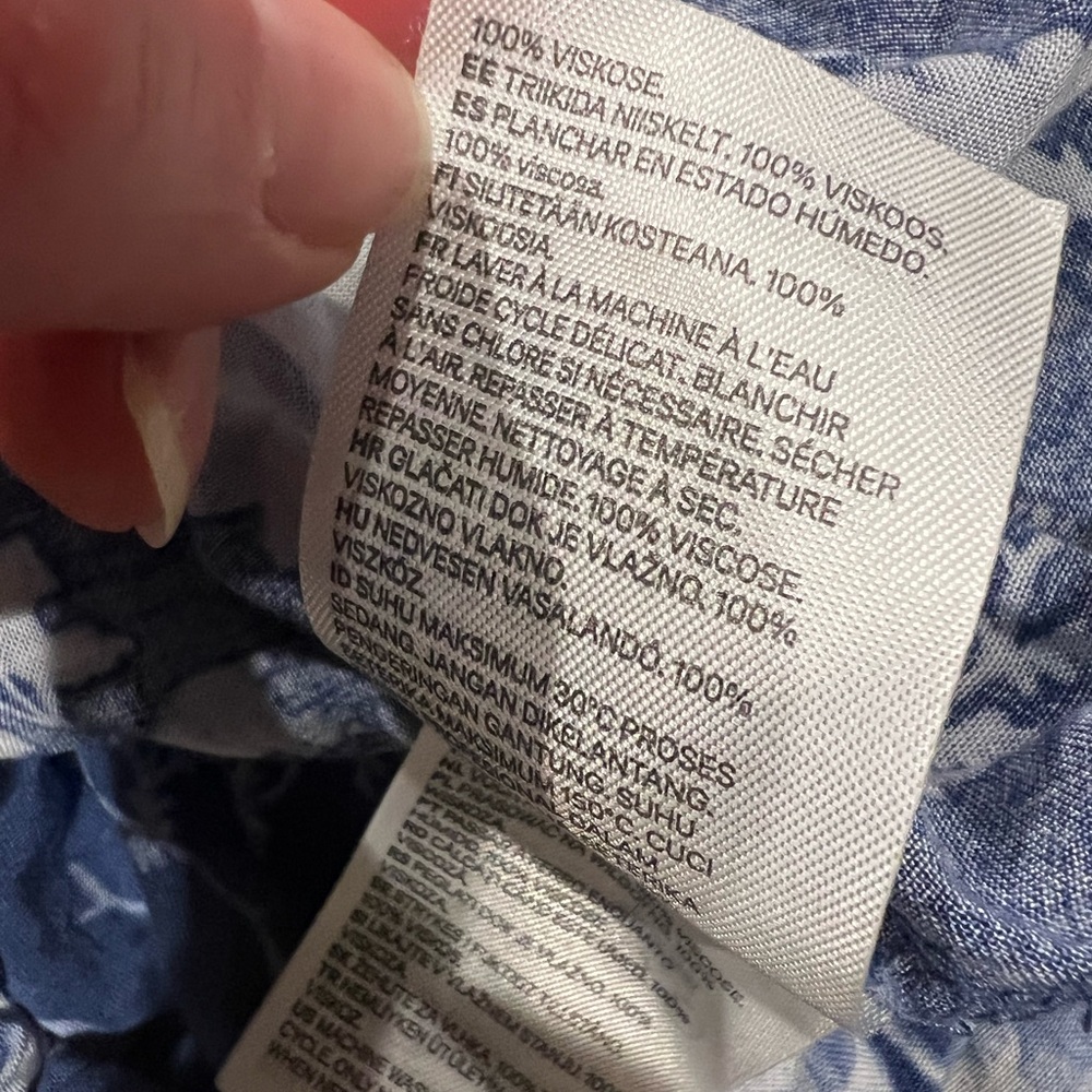 H&M Floral Blue Dress, 8 - Picture 7 of 8